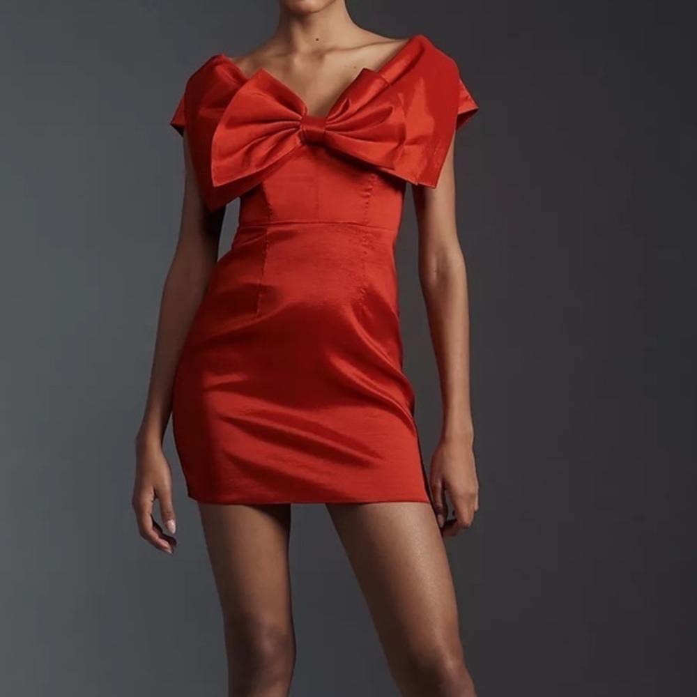 Anthropologie Bardot Mini Bow Dress